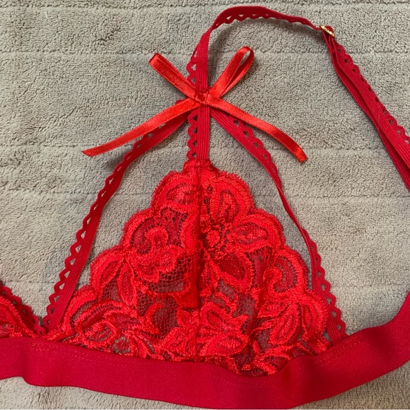 mapale | Intimates & Sleepwear | Mapale Ml Red Brallette With Bows And ...